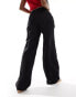 Фото #4 товара Mango linen mix waistband trouser in black