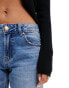 Фото #4 товара Stradivarius low waist straight leg jean in medium wash blue