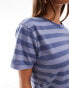 ASOS DESIGN ultimate t-shirt with crew neck in navy stripe