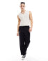 ASOS DESIGN vest in white texture with notch neckline