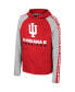 ფოტო #2 პროდუქტის Big Boys Crimson Indiana Hoosiers Ned Raglan Long Sleeve Hooded T-shirt