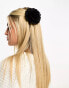 Фото #2 товара My Accessories London chiffon flower hair clip in black