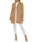 Womens Single-Breasted Wool Blend Coat