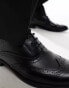 Фото #4 товара ASOS DESIGN faux leather brogue shoes in black