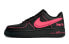 【定制球鞋】 Nike Air Force 1 Low 07 玫红缝线 百搭 手绘改色 低帮 板鞋 男款 黑粉 / Кроссовки Nike Air Force CW2288-001