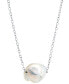 ფოტო #2 პროდუქტის Cultured Natural Color Freshwater Pearl (12-14mm) 18" Pendant Necklace in Sterling Silver