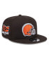 Men's Brown Cleveland Browns 2024 NFL Draft 9FIFTY Snapback Hat Коричневый - фото #1