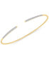 ფოტო #1 პროდუქტის Diamond Skinny Cuff Bangle Bracelet (1/4 ct. t.w.) in 14k Gold, Created for Macy's