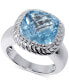 ფოტო #1 პროდუქტის Blue Topaz Rope-Inspired Statement Ring (8-1/2 ct. t.w.) in Sterling Silver