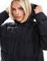 Threadbare Petite mid length puffer jacket in black