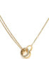 Фото #1 товара 18K Gold-Plated Crystal Interlink Necklace