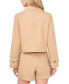 Women's Cropped Scallop-Trim Trench Jacket