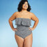 Фото #1 товара Women's Plus Size Bandeau Flounce High Coverage One Piece Swimsuit - Kona Sol