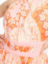 Фото #3 товара ASOS DESIGN Curve halter mini sundress in pink scarf print