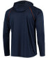 Фото #4 товара Men's Navy Chicago Bears Raglan Long Sleeve Hoodie T-shirt