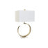 Desk lamp DKD Home Decor 40 x 23 x 68 cm Crystal Golden Metal Transparent White 40 W 240 V