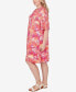 Фото #4 товара Plus Size Tropical Puff Print Dress