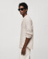 Men's 100% Linen Mao Collar Shirt