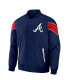 Men's Darius Rucker Collection by Navy Atlanta Braves Baseball Raglan Full-Snap Jacket