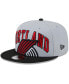 Фото #1 товара Men's Gray, Black Portland Trail Blazers Tip-Off Two-Tone 9FIFTY Snapback Hat