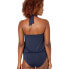 Michael Kors 292030 Women Halter Blouson One-Piece with Hidden U Wire Navy 8