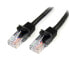 Фото #1 товара Cat5e Ethernet Patch Cable with Snagless RJ45 Connectors - 7 m - Black - 7 m - Cat5e - U/UTP (UTP) - RJ-45 - RJ-45