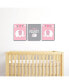 Фото #2 товара Pink Elephant - Baby Girl Wall Art Decor - 7.5 x 10 inches - Set of 3 Prints