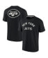 Фото #3 товара Men's and Women's Black New York Jets Super Soft Short Sleeve T-shirt