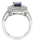 ფოტო #4 პროდუქტის EFFY® Sapphire (1-1/2 ct. t.w) and Diamond (1/2 ct. t.w) Ring in 14K White Gold (Also Available In Tanzanite)