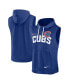 ფოტო #2 პროდუქტის Men's Royal Chicago Cubs Athletic Sleeveless Hooded T-shirt