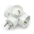 Triple DPM splitter for AC 250V mains socket - white