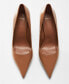 ფოტო #4 პროდუქტის Women's Leather-Effect Heeled Shoes