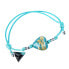 Charming Azure Lake bracelet with 24 carat gold in Lampglas BLH14 pearl