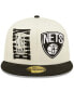 ფოტო #2 პროდუქტის Men's Cream, Black Brooklyn Nets 2022 NBA Draft 59FIFTY Fitted Hat