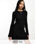 Фото #1 товара ASOS DESIGN Tall fit and flare mini dress in black