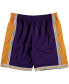 Фото #1 товара Men's Purple Los Angeles Lakers Big and Tall Hardwood Classics Swingman Shorts