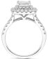 ფოტო #4 პროდუქტის Diamond Princess Cluster Halo Ring (1-1/2 ct. t.w.) in 14k White Gold