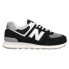 Фото #1 товара New Balance 574 Lace Up Mens Black Sneakers Casual Shoes U574FBG