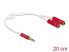 Фото #4 товара Delock 66519 - 3.5mm - Male - 2 x 3.5mm - Female - 0.2 m - Red - White