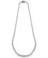 Фото #4 товара Badgley Mischka lab Grown Diamond Graduated 16-1/2" Collar Necklace (15 ct. t.w.) in 14K White Gold