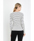 Фото #2 товара Women's Stripe Knit Sweater