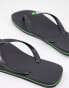 Фото #4 товара Havaianas Brasil logo flip flops in black