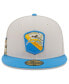 Фото #4 товара Men's Stone, Powder Blue Los Angeles Chargers 2023 Salute To Service 59FIFTY Fitted Hat