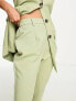 Фото #2 товара In The Style tailored flared trousers co-ord in sage