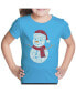 Фото #1 товара Christmas Snowman - Girl's Child Word Art T-Shirt