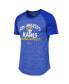 ფოტო #3 პროდუქტის Men's Threads Royal Los Angeles Rams 2-Time Super Bowl Champions Tri-Blend Raglan T-shirt