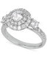 Фото #4 товара Diamond Double Halo 3-Pc. Bridal Set (3 ct. t.w.) in 14k White Gold