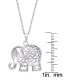 ფოტო #2 პროდუქტის Diamond Accent Silver-plated Elephant Pendant Necklace