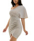 ფოტო #3 პროდუქტის Juniors' Metallic One-Shoulder Bodycon Dress