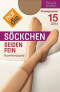 Nur Die Women's Silk Fine Socks 15 Denier Transparent Nylon Fine Socks Silky Shiny Wide Comfort Waistband